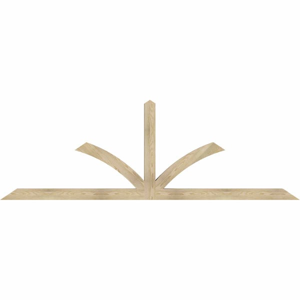 Ekena Millwork Richland Rough Sawn Timber Gable Bracket, Douglas Fir, 108"W x 36"H x 4"D x 4"F, 8/12 Pitch GBW108X36X0404RIC00RDF - main